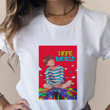 Camiseta Vintage Kawaii de verano para mujer, ropa urbana de manga corta Kpop, camiseta de j-hope World para mujer, ropa de estilo coreano Harajuku para mujer 2024 - compra barato