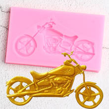 Moldes de silicona 3D para motocicleta, herramientas de decoración de pasteles, Fondant, arcilla de caramelo, Chocolate, pasta de goma 2024 - compra barato
