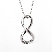 12 шт./лот простое блестящее короткое ожерелье с подвеской в виде 8 кристаллов женское ожерелье Forever Love 2024 - купить недорого