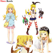 Three Ratels F5 Oshino Shinobu-pegatinas de Anime para niñas, calcomanías de Monogatari para niños, coche, bicicleta, ordenador portátil, casco y motocicleta 2024 - compra barato