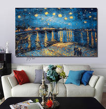 Professional Artist Handmade High Quality Reproduction Vincent Van Gogh Oil Painting The Starry Night Oil Painting On Canvas 2024 - buy cheap