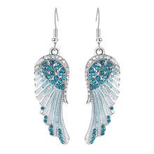 Charm Angel Wings Crystal Earring Antique Feather Drop Earring For Women Pendientes Brincos Statement Jewelry Gift 2024 - buy cheap