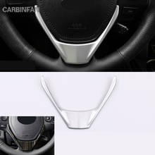 ABS Chrome Car Inner Steering Wheel Decoration Cover Trim Sticker Car Accessories styling For Toyota RAV4 RAV 4 2014 -2019  C931 2024 - buy cheap