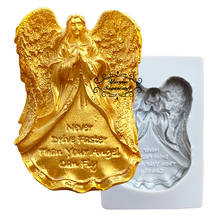 Силиконовая форма с изображением ангела помадка форма для украшения торта инструменты Шоколадное Мыло Свеча форма 2024 - купить недорого