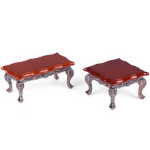 DIY Alloy Miniature Furniture Coffee Tea Dining Tables For Mini Doll House Miniatures Furniture Toys Gifts For Children Adult 2024 - buy cheap