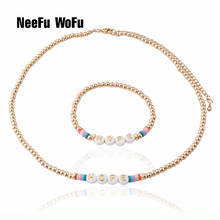 NeeFu WoFu-collar con cuentas de acero inoxidable, conjunto de nombre, multicapa, joyería Bohemia, venta al por mayor 2024 - compra barato