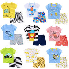 Conjuntos de roupas casuais de algodão para crianças, camiseta de desenho animado de dinossauro para meninos e meninas de 1-5 anos, 2021 2024 - compre barato