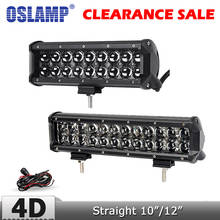 Oslamp-Barra de luz LED de trabajo para conducción todoterreno, haz de luz puntual/reflector, 4D, 10 pulgadas, 90W, para camiones, ATV, SUV, 4X4, 4WD, 12v, 24v 2024 - compra barato
