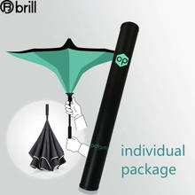 Creative Inverted Reverse Umbrella Rain Women Men Business Car Long Handle Umbrella Windproof Double Layer Black Beach Umbrella 2024 - buy cheap