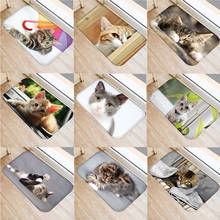 Cute Cat Pattern Floor Mat Anti-Slip Carpet Doormat Indoor Kitchen Bathroom Living Room Door Mat Rug 2024 - buy cheap
