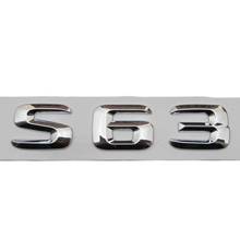 Chrome 3D ABS Plastic Car Trunk Rear Letters Badge Emblem Decal Sticker for Mercedes Benz S Class S63 AMG 2024 - buy cheap