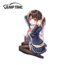 Jump Time 13cm x6.6cm Car Sticker Sexy Anime Girls Decals Funny Windshield Door Refrigerator Waterproof Vinyl Car Decor 2024 - buy cheap