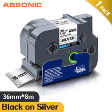 Absonic 36mm 961 Label Black on Silver for Brother 961 Laminated Tape Cassette Ribbon Compatible for Brother Label Maker PT-9500 2024 - buy cheap