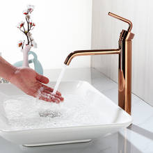 Bathroom Basin Faucet Chrome/Black/Brushed Gold/Gold/Rose gold Brass Cold And Hot Water Mixer Tap Deck Mounted 2024 - buy cheap