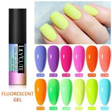 LILYCUTE 5ml Fluorescent Color Nail Gel Polish UV LED 12 Colors Manicure Semi Soak Off Gel Varnish Nail Art Design Gel Varnish 2024 - buy cheap