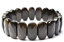 Natural obsidian Bracelets Geometry Long Beaded Stone Wrap Bracelet Elastic Bangle 2024 - buy cheap