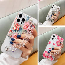 3D Flower Bracelet Phone Case For Huawei P40 P30 P20 Pro Plus Mate 30 20 Pro P40 P30 Lite E 5G Transparent Chain Soft Back Cover 2024 - buy cheap