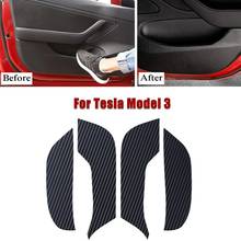 Car Accessories Door Anti Kick Pad Protection Anti-dirty Film Protector Stickers For Tesla Model 3 Carbon Fiber Decoration 2024 - buy cheap