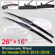 Escobillas de limpiaparabrisas para coche, pegatinas de parabrisas delantero, accesorios para Honda CR-V RM1 RM3 RM4 2012 2013 2014 2015 2016 CRV 2024 - compra barato
