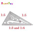 1/5 Multi-function Clothes Ruler 1:3 1:4 1:5 Proportion Triangular Scale Ruler for Clothing Measure Grading Essential Tool - compare prices