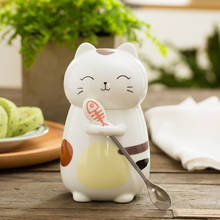 Cute Cat Coffee Mug With Lid Handmade Coffee Cups And Thermal Mugs Cat Lid Spoon Ceramic Creative Cartoon Cute Coffee Mug Cup 2024 - buy cheap
