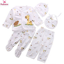 0-3M Unisex Clothes Newborn Underwear Baby Animal Print Shirt and Pants Boys Girls Soft 2PCS Set 2024 - buy cheap