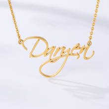Personalized Custom Handwriting Signature Handmade Name Pendant Necklace For Women Stainless Steel Gold Fashion Jewelry Gifts 2024 - buy cheap