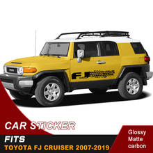 Car Stickers Side Door Body Stripe Graphics Vinyl Car Decoration Decals Custom Fit For TOYOTA  FJ CRUISER 2007-2017 2018 2019 2024 - buy cheap