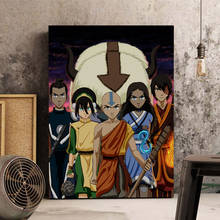 Movie Avatar The Last Airbender Anime Poster Vintage Posters and Prints Wall Art Anime Canvas Picture Home Room Bar Cafe Decor 2024 - buy cheap