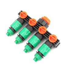 Desviador de agua de derivación de 4 vías, conector rápido de rosca de 1/2 "3/4" 1 ", riego por goteo de jardín 4/7 8/11 12mm, accesorio de manguera, 1 Juego 2024 - compra barato