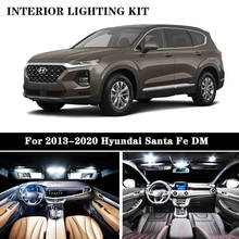 9X White Canbus led Car interior lights Package Kit For Hyundai Santa Fe DM ix45 2013 2014 2015 2016 2017 2018 2019 2020 2024 - buy cheap