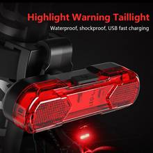 Super Bright Bike Light USB Rechargeable Battery Rear Light Bicycle Waterproof Warning MTB Tail Lamp Bicycle Accessories 2024 - buy cheap