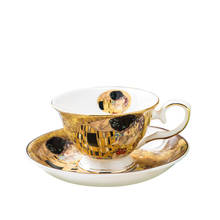 Klimt classic kiss design coffee cup and tea saucer ceramic & bone china coffee cup ceramic set 2024 - buy cheap