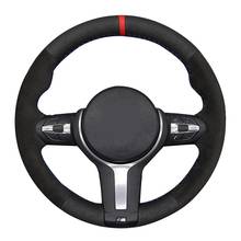 Car Steering Wheel Cover Genuine Leather Suede For BMW M4 M5 M6 F87 M2 F80 M3 F82 F12 F13 F85 X5 M F86 X6 M F33 F30 2024 - buy cheap