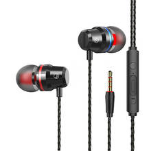 Fones de ouvido com fio com microfone 3.5mm plug fone de ouvido baixo fone de ouvido universal para xiaomi samsung huawei iphone telefone pc mp3 2024 - compre barato