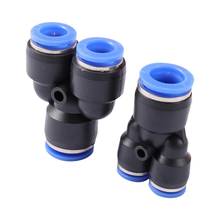 PW type 3 Way Port Y Shape Air Pneumatic Reducing Connector 4/6/8/10/12/16mm OD Hose Tube Push in Gas Plastic Pipe Fitting 4 Pcs 2024 - buy cheap