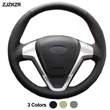 Car Auto Steering-Wheel Cover For Ford Fiesta 2008 2009 -2017 EcoSport 2014 2015 2016 2017 Stuurhoes Braid on the Steering wheel 2024 - buy cheap