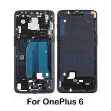 Para um plus 6 moldura da placa do quadro médio habitação capa com chave lateral para oneplus 6 moldura da placa capa para oneplus 1 + 6 caso 2024 - compre barato