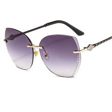 fashion Rimless Diamond Sunglasses Women Brand Designer Summer Vintage Shades Sun Glasses For Women Female Lady Sunglass UV400 2024 - buy cheap