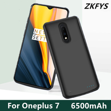 Чехлы с питанием для Oneplus 7, внешний чехол с зарядным устройством, 6500 мАч, портативный силиконовый чехол с зарядным аккумулятором 2024 - купить недорого