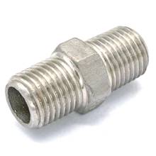 1/4" BSPT Male Thread Hex Nipple Union 304 Stainless Pipe Fitting Connector Coupler water oil air 143 PSI 2024 - buy cheap