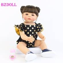 BZDOLL 55cm Full Body Silicone Vinyl Reborn Babies 22" Realistic Newborn Dolls Toy for Girl Princess Lovely Birthday Gift 2024 - buy cheap