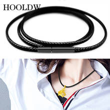 High Quality 40-60cm Leather Cord Necklace Cord Wax Rope Chain With Stainless Steel Clasp For DIY Necklace Jewelry Making 1-3mm 2024 - buy cheap