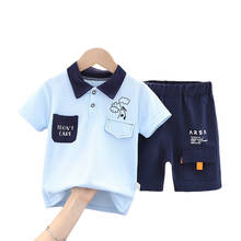 Summer Kids Cartoon Clothes Children Boys Girls Cotton T Shirt Shorts 2Pcs/sets Baby Infant Casual Clothing Toddler Sportswear 2024 - buy cheap