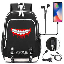 New Tokyo Ghoul School Bags For Teenager USB Charging Laptop Backpack Women Men Rucksack Boys Girls Book Bag Mochila Travel Bag 2024 - buy cheap