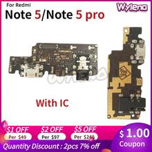 Wyieno Note5 Pro Charging Port Board For Redmi Note 5 Micro USB Charger Connector Flex Cable Audio Jack  With Microphone 2024 - buy cheap