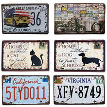 New United States Car Metal License Plate Vintage Home Decor Tin Sign Bar Pub Garage Decorative Metal Sign Metal Painting Plaque 2024 - buy cheap