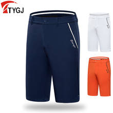 2019 new solid color golf shorts men's sports shorts summer male elastic quick dry knee long shorts golf sportswear size 30-36 2024 - buy cheap
