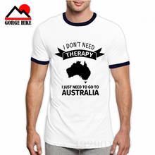 Mapa austrália criativo 3d, camiseta com estampa de canguru, gola redonda, camiseta masculina de algodão, estilo verão, manga curta, camiseta australiana, tops, camisetas 2024 - compre barato