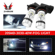 Zarkor 80-100W High Power Car LED Fog Light Lamp 3030 20SMD 6500K 3400LM Auto H4 LED H7 Driving Running Light Bulb 12V 2024 - buy cheap